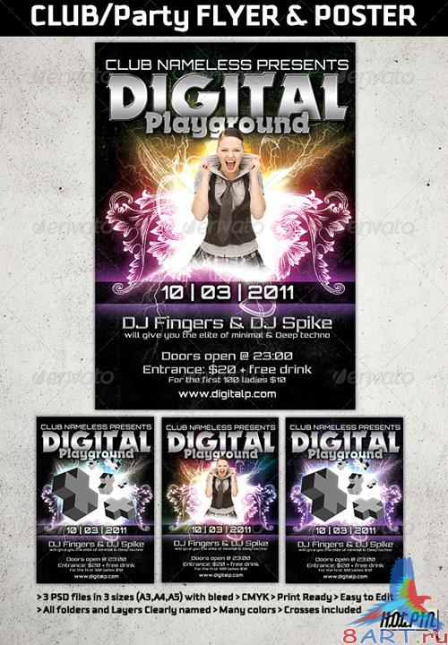 Modern Club or Party flyers And posters templates - GraphicRiver