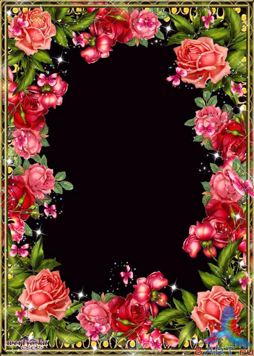 Цветочная рамка в интересах фото - Пьянит равным образом дурманит запах чудных роз Цветочная рамка в пользу кого фото - Пьянит равным образом дурманит благовоние чудных роз