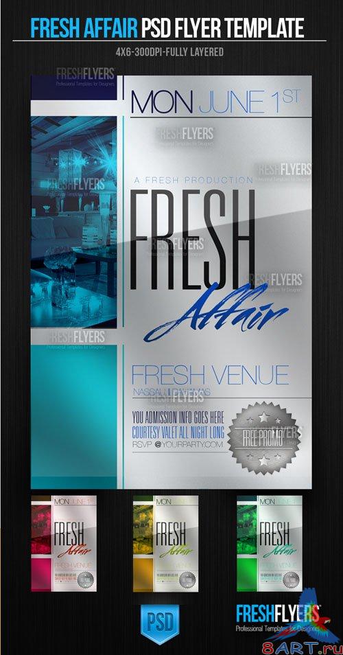 Fresh Affair Party Flyer/Poster PSD Template