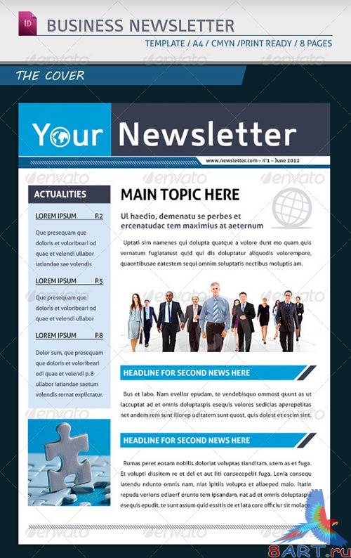 GraphicRiver Modern Business Newsletter Template A4 GraphicRiver Modern Business Newsletter Template A4