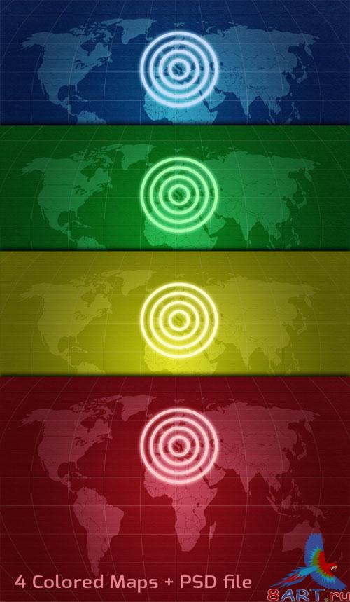 Textures - World Radar Map Stock