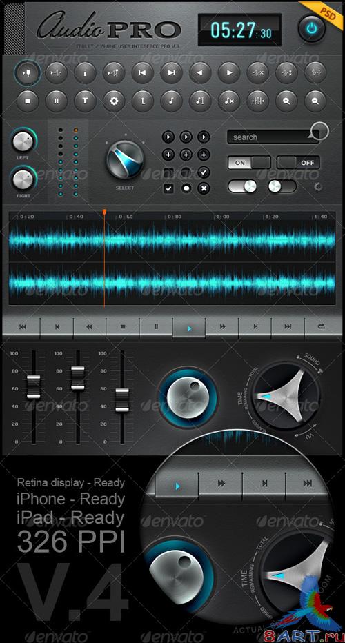 Tablet/Phone User Interface Professional Set V. 4 - GraphicRiver
