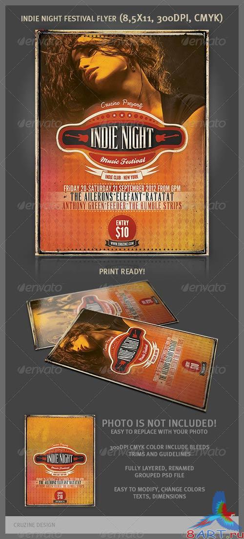 GraphicRiver Indie Night Festival Flyer