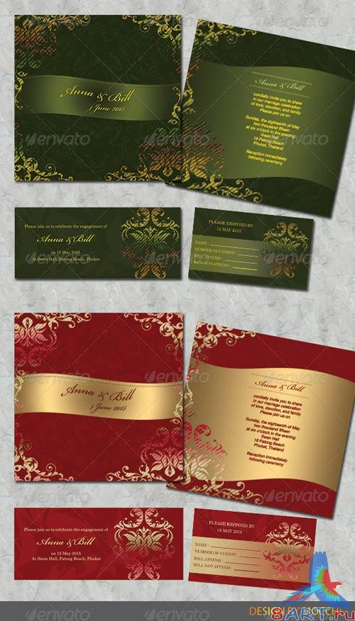 GraphicRiver 4 items Wedding Card