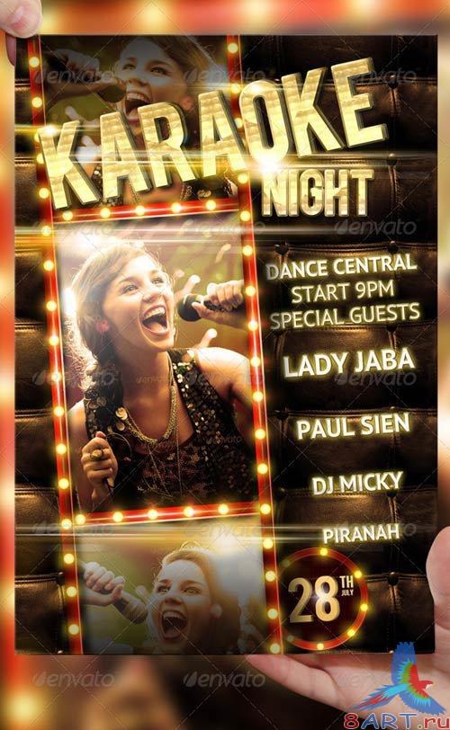 GraphicRiver Karaoke Night Party Flyer Template GraphicRiver Karaoke Night Party Flyer Template