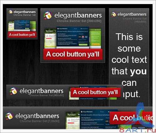 Chrome Banner Ad Template Set