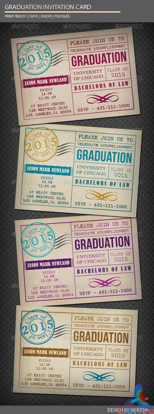 GraphicRiver - Graduation Invitation Card 2717978