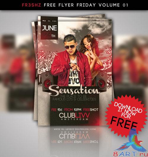 PSD Template - Sensation Flyer/Poster Friday