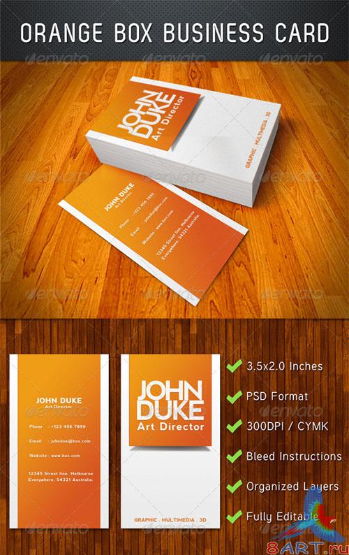 GraphicRiver - Orange Box Business Card 2738491