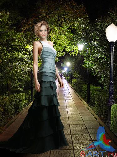 Шаблон на фотошопа «Ночная прогулка» Шаблон на фотошопа «Ночная прогулка»