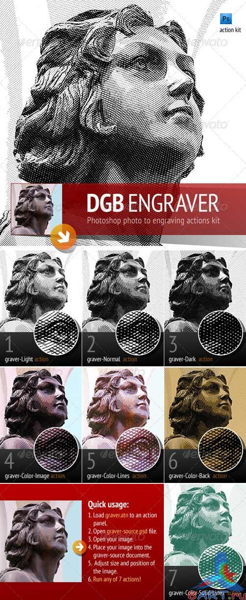 GraphicRiver Engrave Photoshop Actions Kit