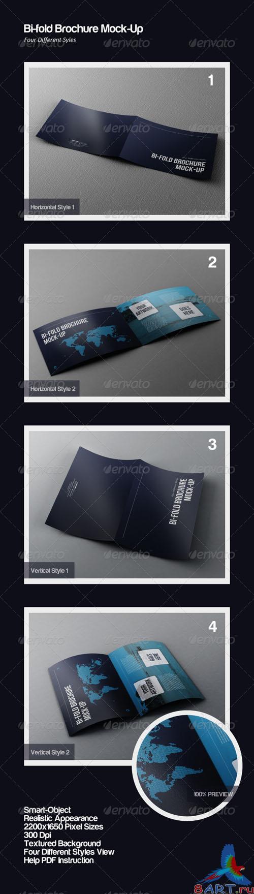 GraphicRiver - Bi-Fold Brochure Mock-Ups 2736134
