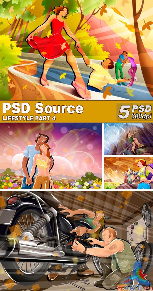 PSD Illustrations - Lifestyle 4 PSD Illustrations - Lifestyle 4