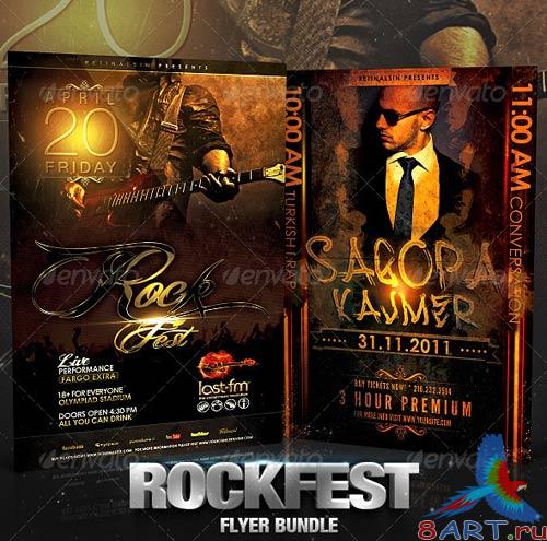 GraphicRiver Rockfest Flyer Bundle