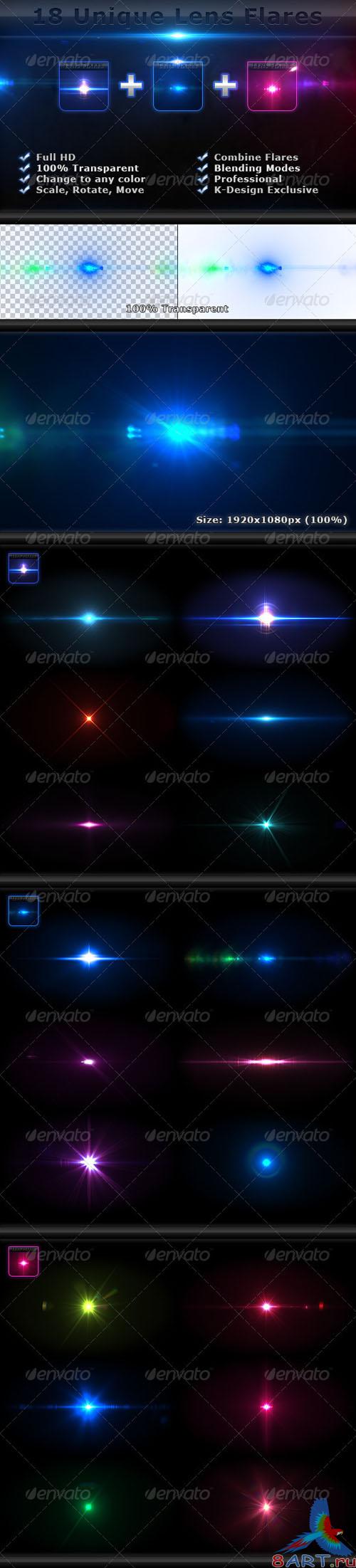 GraphicRiver - 18 Unique Lens Flares - Light Effects Bundle 4-6 - 2426515