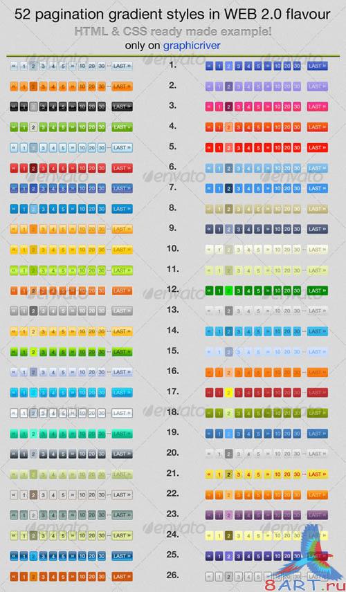 GraphicRiver 52 Page Navigation Gradient Styles