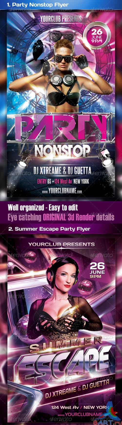 GraphicRiver Top Party Flyer Bundle Vol4 GraphicRiver Top Party Flyer Bundle Vol4