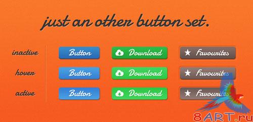 PSD Template - Another Button Set