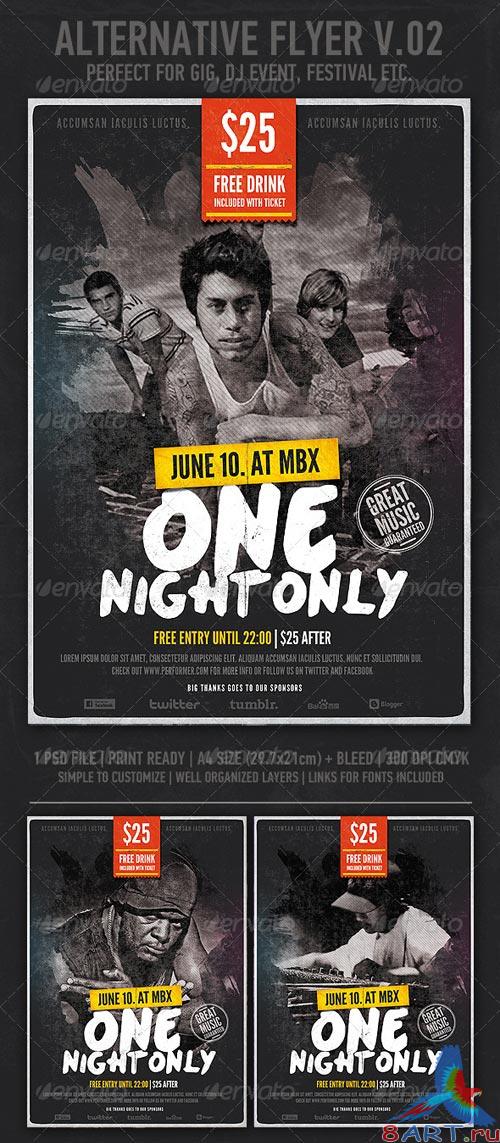 GraphicRiver Alternative / Grunge Flyer or Poster v.02 GraphicRiver Alternative / Grunge Flyer or Poster v.02