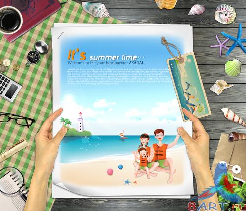 Bookmark Desktop - a happy family photo on the poster