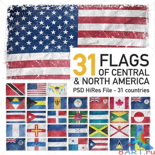 GraphicRiver Central & North America Flags (31 Countries)