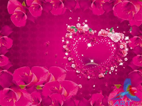 PSD - Pink Floral Style Template PSD - Pink Floral Style Template