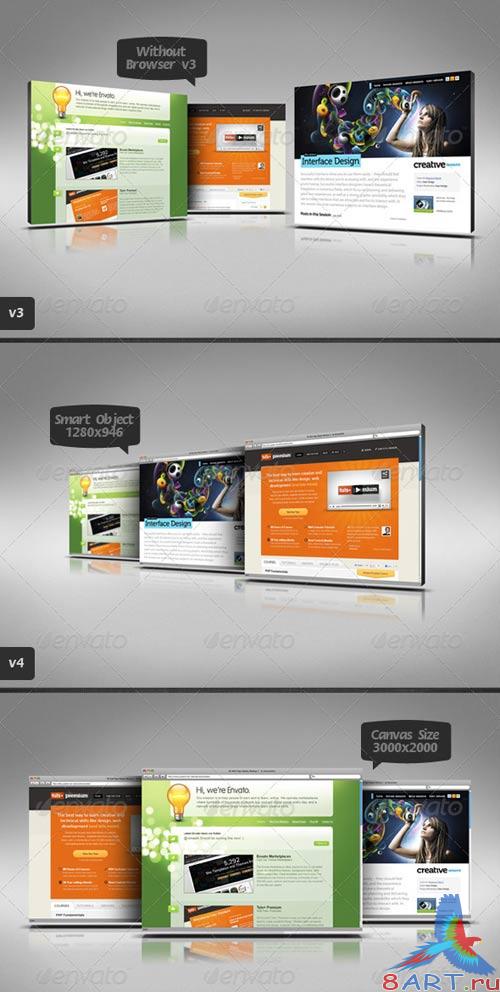 GraphicRiver 3D Web Page Display Mockups 3
