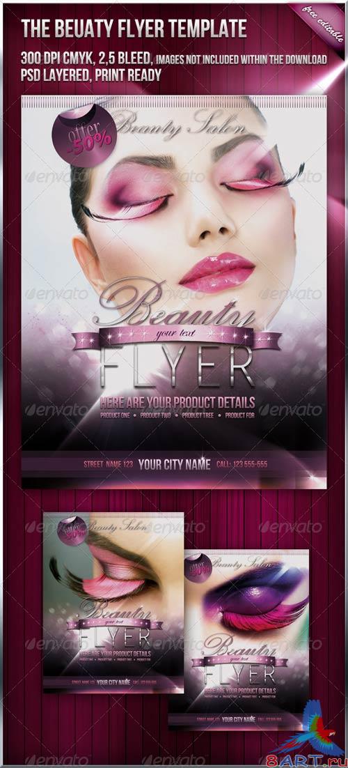GraphicRiver Fashion Beauty Flyer Template GraphicRiver Fashion Beauty Flyer Template