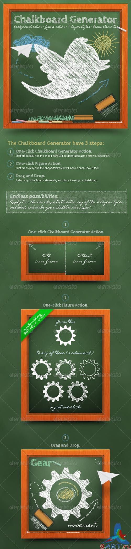 GraphicRiver Chalkboard Generator: Action + Layer Styles - REUPLOAD