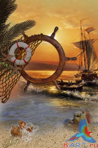 Рамочка на фото - Морская Рамочка на фото - Морская