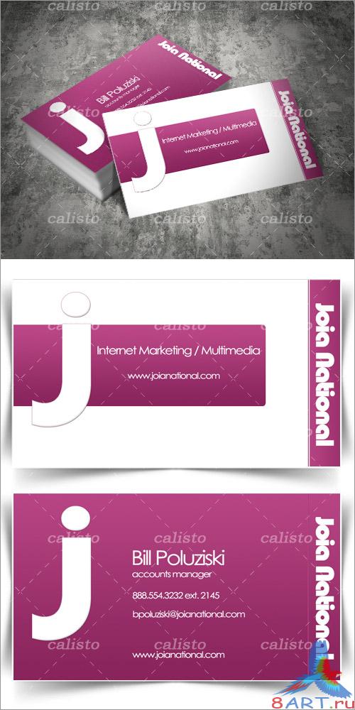 Joia Business Card: Free PSD and Illustrator Print Templates