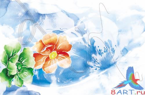 PSD - Drawing Floral Template