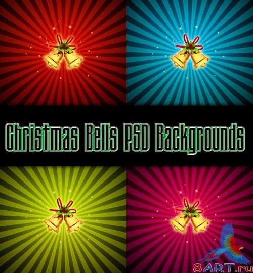Christmas Bells PSD Backgrounds