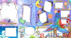 Набор рамок с целью детских фотографий в течение формате PNG Набор рамок с целью детских фотографий в течение формате PNG