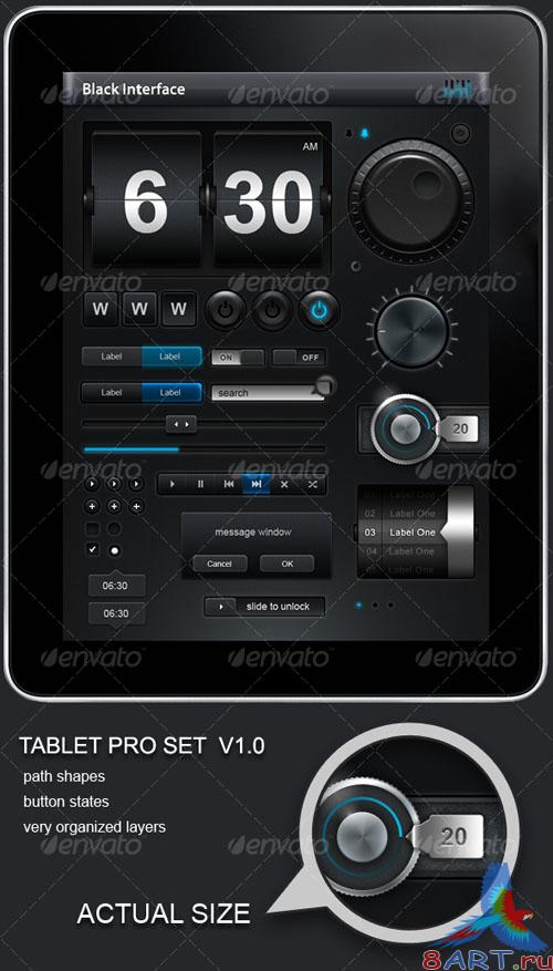 GraphicRiver Tablet and Phone User Interface PROFESSIONAL SET