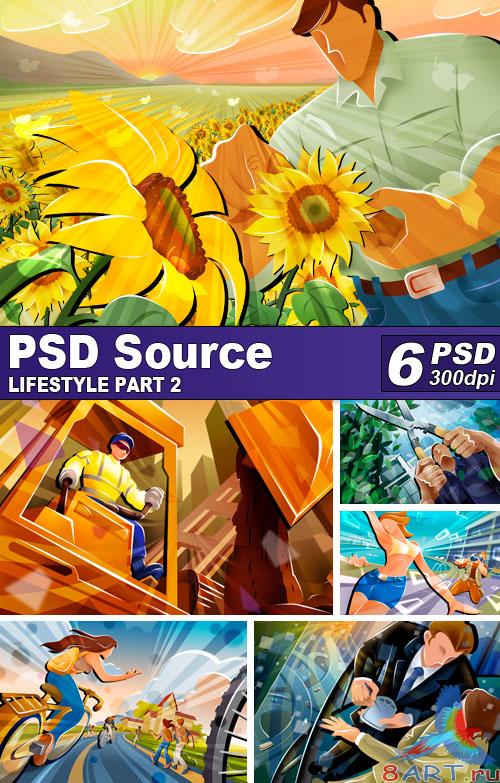 PSD Illustrations - Lifestyle 2 PSD Illustrations - Lifestyle 2
