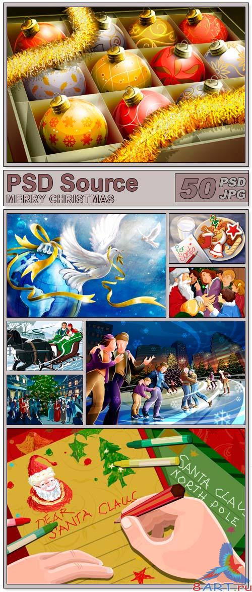 Merry christmas - PSD