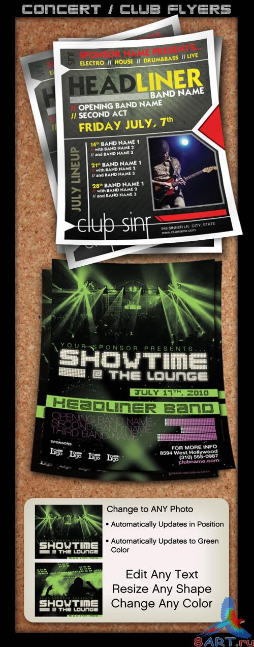 Concert club flyers
