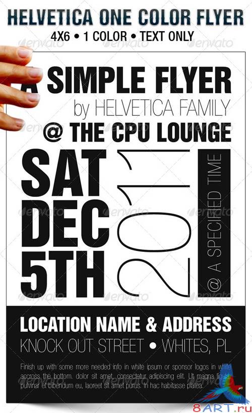 GraphicRiver Helvetica One Color 4x6 Flyer Template GraphicRiver Helvetica One Color 4x6 Flyer Template