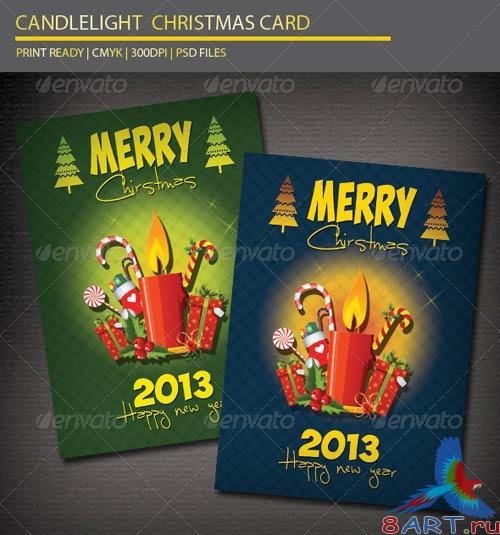 GraphicRiver Candlelight Christmas Card GraphicRiver Candlelight Christmas Card