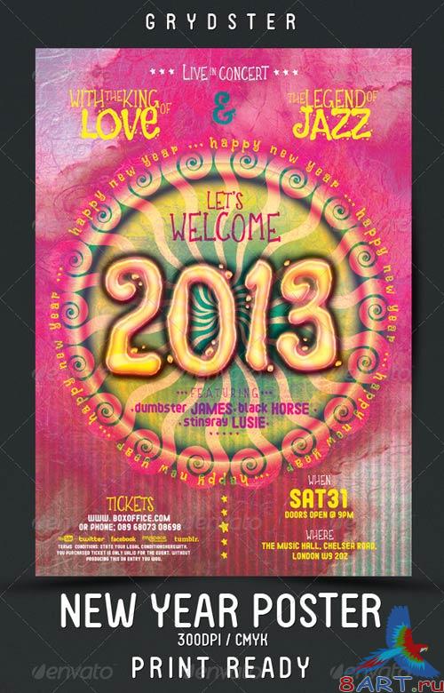 GraphicRiver New Year Flyer - Poster 3543566