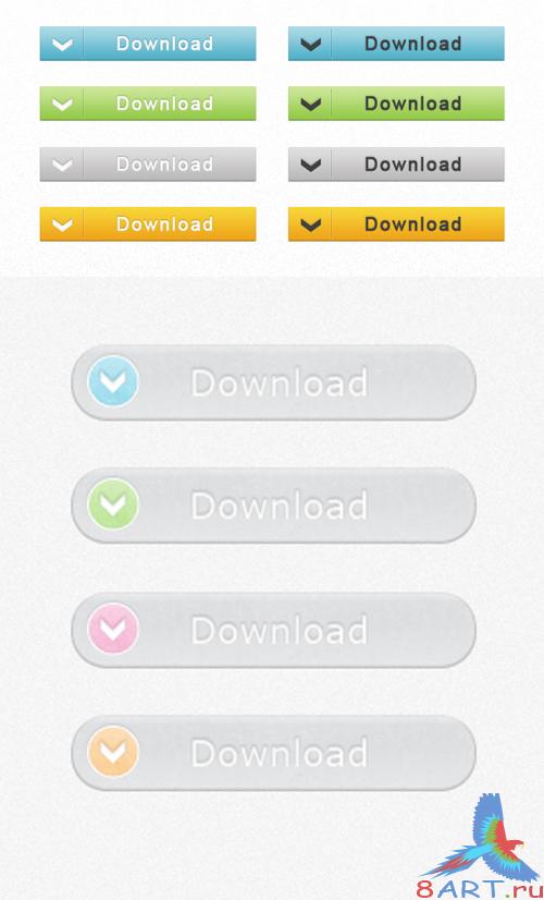 Download WEB Buttons 1-2 PSD