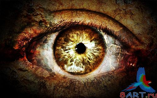 PSD Template - Eye Play with Textures