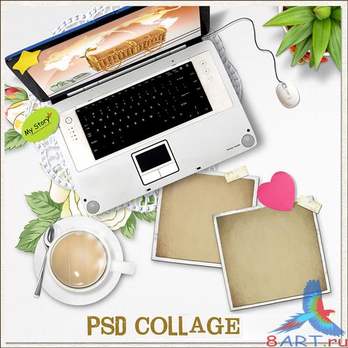 Multi-layered PSD Collage ������������ PSD ��������