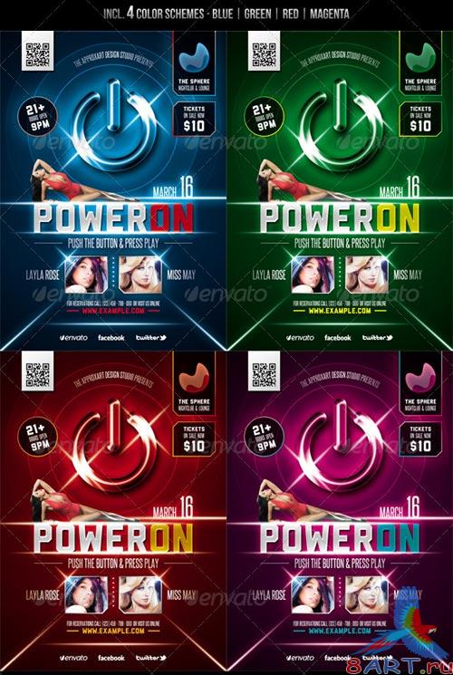 GraphicRiver Power On - Electro Party Flyer GraphicRiver Power On - Electro Party Flyer