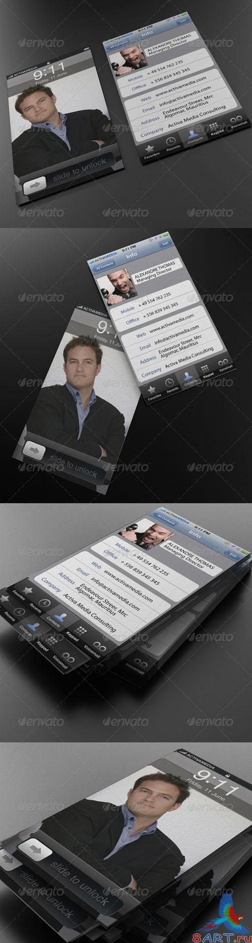 GraphicRiver - Phone Business Card 800470