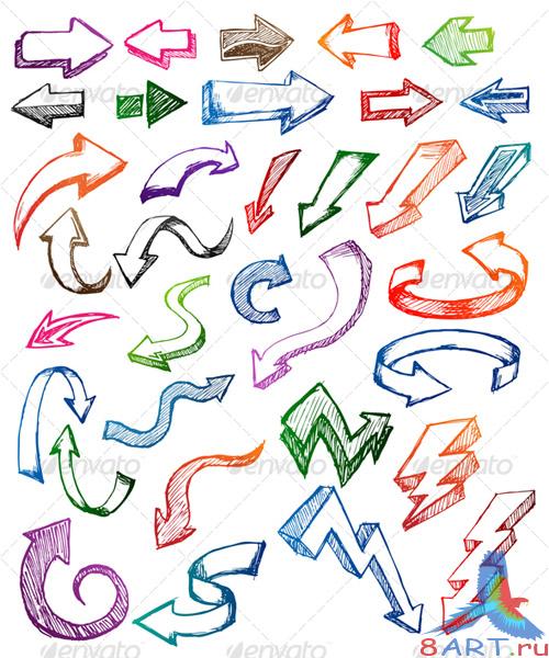 GraphicRiver Set of Arrow Sketch