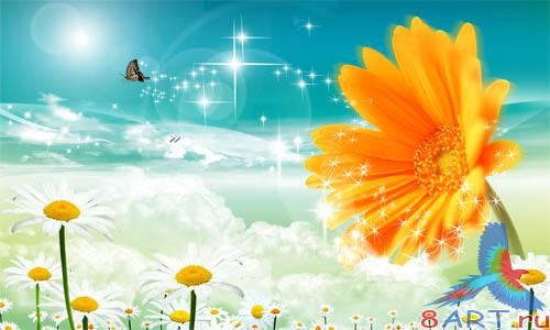 PSD - Stylish Flower Template