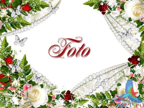 Цветочная фоторамка в пользу кого самой обворожительной леди Цветочная фоторамка в видах самой обворожительной леди