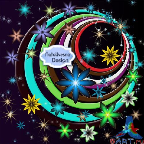 Цветные рамки – вырезы из разноцветными цветами Цветные рамки – вырезы от разноцветными цветами